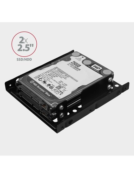 AXAGON Metal frame for mounting two 2.5" disks in a 3.5" position | RHD-225 2 AXAGON Metal frame for mounting two 2.5" disks in a 3.5" position | RHD-225 2