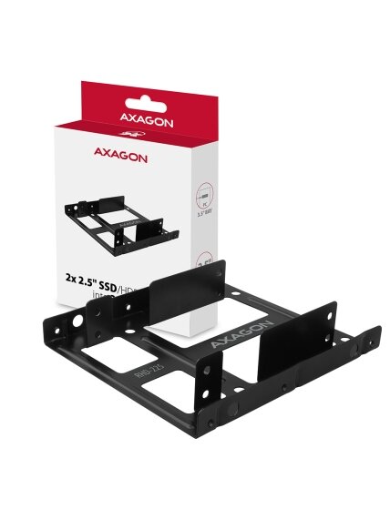 AXAGON Metal frame for mounting two 2.5" disks in a 3.5" position | RHD-225 9 AXAGON Metal frame for mounting two 2.5" disks in a 3.5" position | RHD-225 9