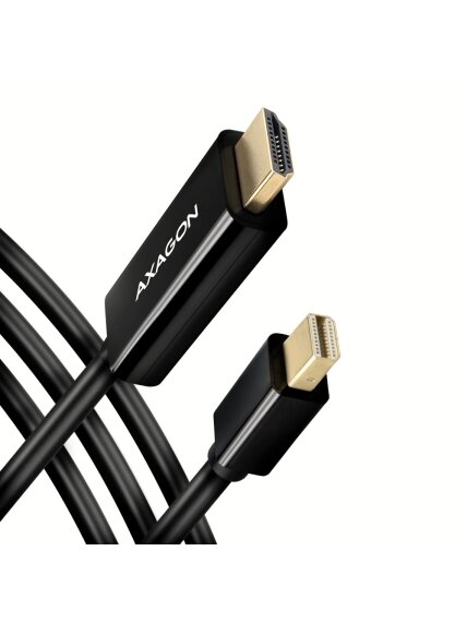 AXAGON MINI DP to HDMI cable, 1.8 m, 4K/30Hz | RVDM-HI14C2 | 1.8 m AXAGON MINI DP to HDMI cable, 1.8 m, 4K/30Hz | RVDM-HI14C2 | 1.8 m