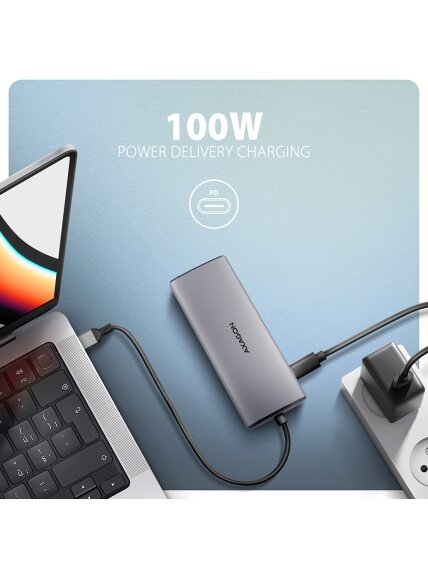 AXAGON Multi port USB-C 10Gbps hub | HMC-6G2L 4