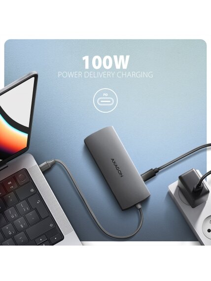 AXAGON Multi port USB-C 5Gbps hub | HMC-8HLSA 4