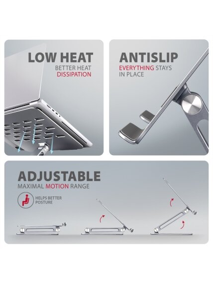 AXAGON | Notebooks and tablets stand STND-LQ | Adjustable Height, Tilt | 10-16 " 2 AXAGON | Notebooks and tablets stand STND-LQ | Adjustable Height, Tilt | 10-16 " 2