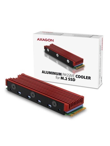 AXAGON | Passive aluminum cooler for all M.2 SSDs, size 2280, high 12 mm | CLR-M2 10 AXAGON | Passive aluminum cooler for all M.2 SSDs, size 2280, high 12 mm | CLR-M2 10