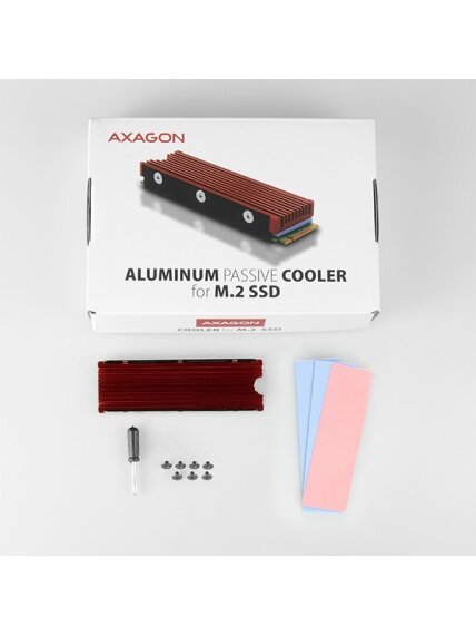 AXAGON | Passive aluminum cooler for all M.2 SSDs, size 2280, high 12 mm | CLR-M2 8 AXAGON | Passive aluminum cooler for all M.2 SSDs, size 2280, high 12 mm | CLR-M2 8