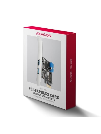 AXAGON PCI-Express card with a pair of internal and a pair of external USB 5Gbps ports | PCEU-232RS 5 AXAGON PCI-Express card with a pair of internal and a pair of external USB 5Gbps ports | PCEU-232RS 5