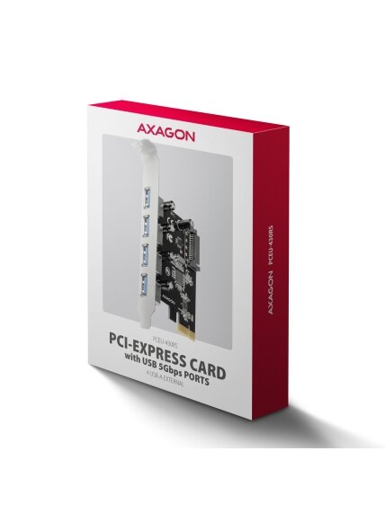 AXAGON PCI-Express card with four external USB-A 5Gbps ports | PCEU-430RS 5 AXAGON PCI-Express card with four external USB-A 5Gbps ports | PCEU-430RS 5