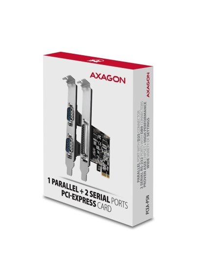 AXAGON PCI-Express card with one parallel and two serial ports 250 kbps | PCEA-PSN 4