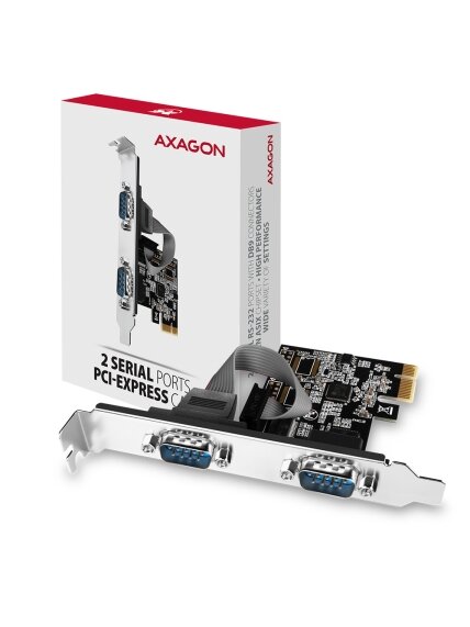 AXAGON PCI-Express card with two 250 kbps serial ports | PCEA-S2N 5 AXAGON PCI-Express card with two 250 kbps serial ports | PCEA-S2N 5