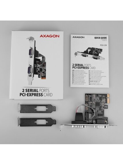 AXAGON PCI-Express card with two 250 kbps serial ports | PCEA-S2N 3 AXAGON PCI-Express card with two 250 kbps serial ports | PCEA-S2N 3