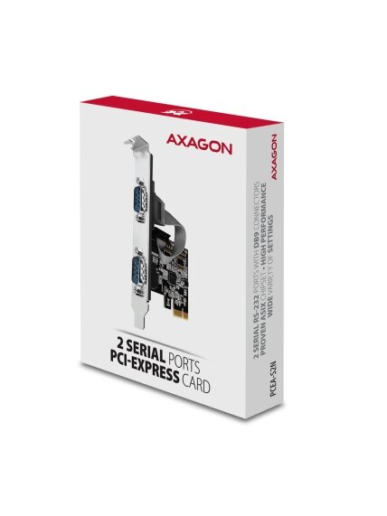 AXAGON PCI-Express card with two 250 kbps serial ports | PCEA-S2N 4 AXAGON PCI-Express card with two 250 kbps serial ports | PCEA-S2N 4