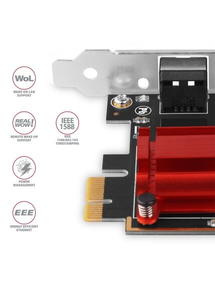 AXAGON PCI-Express network card with 2.5 Gbit/s transmission rate and PXE support | PCEE-G25 3
