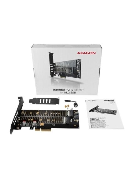 AXAGON PCI-Express x4 adapter to connect up to two M.2 disks to a computer | PCEM2-D 8 AXAGON PCI-Express x4 adapter to connect up to two M.2 disks to a computer | PCEM2-D 8