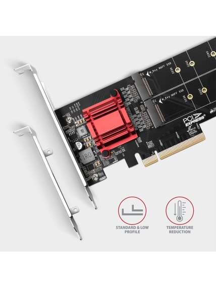 AXAGON PCIe 2x NVMe M.2 Controller | PCEM2-ND 3 AXAGON PCIe 2x NVMe M.2 Controller | PCEM2-ND 3