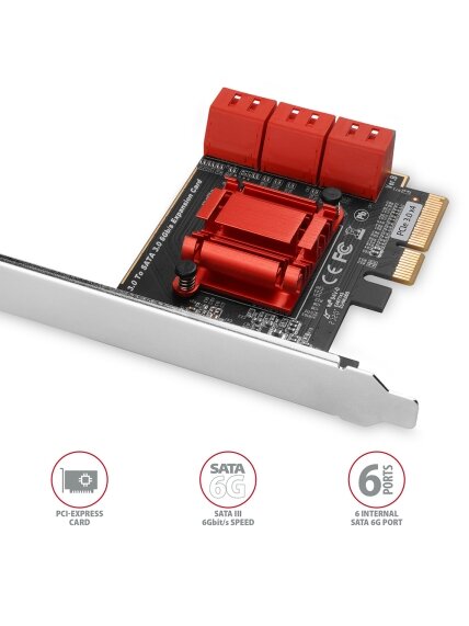AXAGON PCIe Controller 6x SATA 6G | PCES-SA6 1 AXAGON PCIe Controller 6x SATA 6G | PCES-SA6 1
