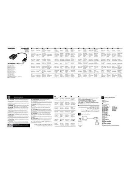 AXAGON | RVD-VGN DisplayPort - VGA Adapter | 0.15 m 10 AXAGON | RVD-VGN DisplayPort - VGA Adapter | 0.15 m 10