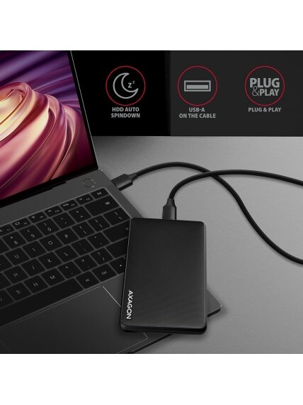 AXAGON Screwless USB 3.2 Gen 1 - SATA 6G external box for 2.5" SSD/HDD | EE25-SL 5 AXAGON Screwless USB 3.2 Gen 1 - SATA 6G external box for 2.5" SSD/HDD | EE25-SL 5