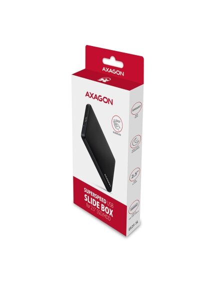 AXAGON Screwless USB 3.2 Gen 1 - SATA 6G external box for 2.5" SSD/HDD | EE25-SL 7 AXAGON Screwless USB 3.2 Gen 1 - SATA 6G external box for 2.5" SSD/HDD | EE25-SL 7