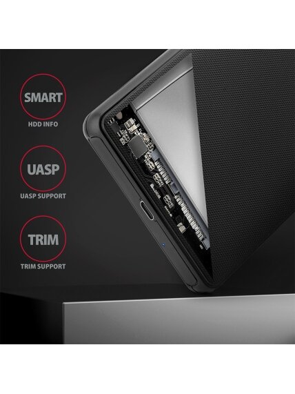 AXAGON Screwless USB 3.2 Gen 1 - SATA 6G external box for 2.5" SSD/HDD | EE25-SLC 3 AXAGON Screwless USB 3.2 Gen 1 - SATA 6G external box for 2.5" SSD/HDD | EE25-SLC 3