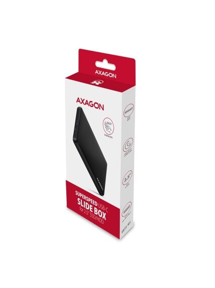 AXAGON Screwless USB 3.2 Gen 1 - SATA 6G external box for 2.5" SSD/HDD | EE25-SLC 7
