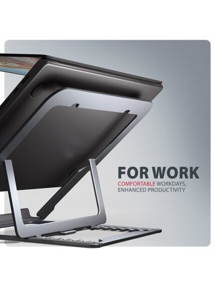 AXAGON STND-LAG stand for laptops and tablets | Adjustable Height, Angle | 10-17.3 " | Maximum weight (capacity) 20 kg | Grey 3 AXAGON STND-LAG stand for laptops and tablets | Adjustable Height, Angle | 10-17.3 " | Maximum weight (capacity) 20 kg | Grey 3