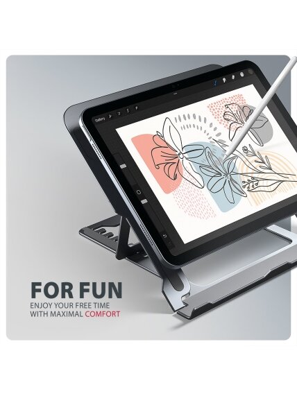 AXAGON STND-LAG stand for laptops and tablets | Adjustable Height, Angle | 10-17.3 " | Maximum weight (capacity) 20 kg | Grey 6 AXAGON STND-LAG stand for laptops and tablets | Adjustable Height, Angle | 10-17.3 " | Maximum weight (capacity) 20 kg | Grey 6