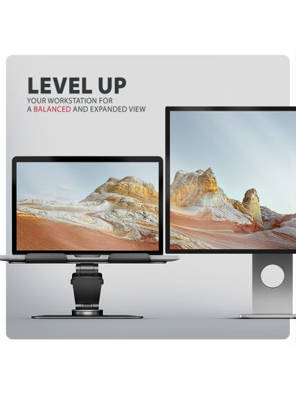 AXAGON STND-LRB stand with 360° rotation for laptops and tablets | Adjustable Height, Angle | 10-17.3 " | Maximum weight (capacity) 5 kg | Black 5 AXAGON STND-LRB stand with 360° rotation for laptops and tablets | Adjustable Height, Angle | 10-17.3 " | Maximum weight (capacity) 5 kg | Black 5