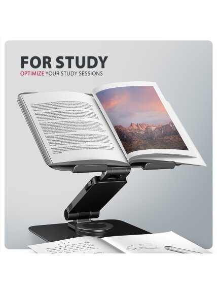 AXAGON STND-LRB stand with 360° rotation for laptops and tablets | Adjustable Height, Angle | 10-17.3 " | Maximum weight (capacity) 5 kg | Black 7 AXAGON STND-LRB stand with 360° rotation for laptops and tablets | Adjustable Height, Angle | 10-17.3 " | Maximum weight (capacity) 5 kg | Black 7