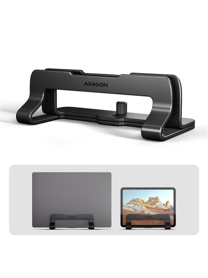 AXAGON STND-VB vertical stand for laptops and tablets | Adjustable width | 10-17.3 " | Black 1 AXAGON STND-VB vertical stand for laptops and tablets | Adjustable width | 10-17.3 " | Black 1