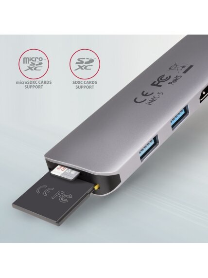 AXAGON SuperSpeed USB-C COMBO 5in1 Hub | HMC-5 2 AXAGON SuperSpeed USB-C COMBO 5in1 Hub | HMC-5 2