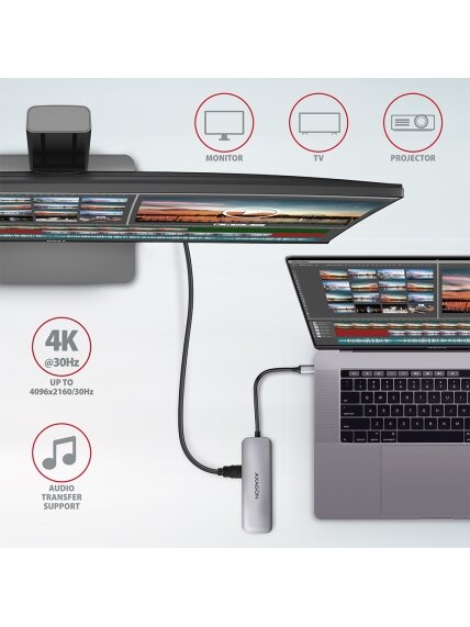 AXAGON SuperSpeed USB-C COMBO 5in1 Hub | HMC-5 3 AXAGON SuperSpeed USB-C COMBO 5in1 Hub | HMC-5 3