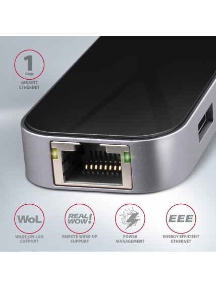 AXAGON SuperSpeed USB-C COMBO 6in1 Hub | HMC-6GL 2