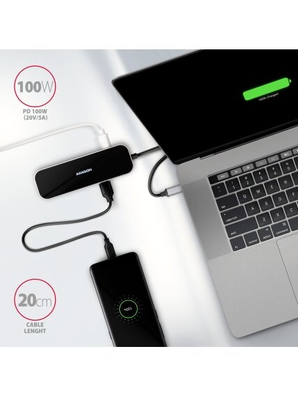 AXAGON SuperSpeed USB-C Combo 6in1 Hub | HMC-6H4A 3