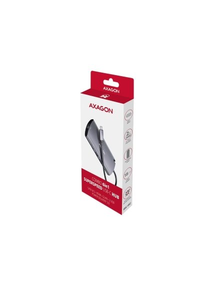 AXAGON SuperSpeed USB-C Combo 6in1 Hub | HMC-6M2 6