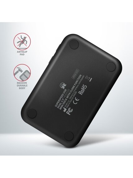 AXAGON | SuperSpeed USB DUAL 2.5" SSD/HDD MINI dock | ADSA-D25 7
