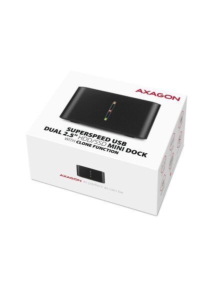AXAGON | SuperSpeed USB DUAL 2.5" SSD/HDD MINI dock | ADSA-D25 9