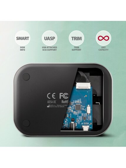 AXAGON | SuperSpeed USB DUAL 2.5"/3.5" HDD/SSD DUAL dock | ADSA-DC 5 AXAGON | SuperSpeed USB DUAL 2.5"/3.5" HDD/SSD DUAL dock | ADSA-DC 5