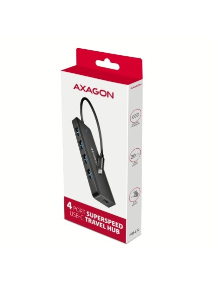 AXAGON Travel four-port USB-C 5Gbps hub | HUE-C1C 6 AXAGON Travel four-port USB-C 5Gbps hub | HUE-C1C 6