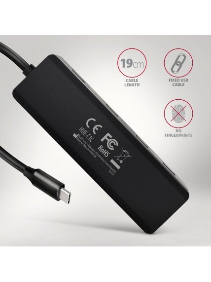 AXAGON Travel four-port USB-C 5Gbps hub | HUE-C1C 4