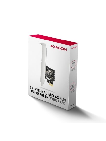 AXAGON Two-channel SATA III PCI-Express controller with two internal SATA port outputs | PCES-SJ2 5 AXAGON Two-channel SATA III PCI-Express controller with two internal SATA port outputs | PCES-SJ2 5