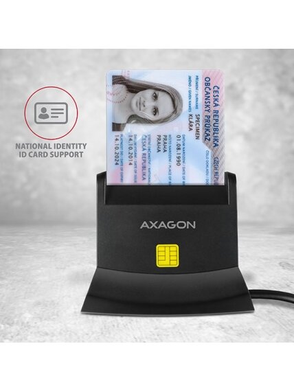 AXAGON Universal desktop USB contact Smart/ID and SD/microSD/SIM card reader | CRE-SM2 1 AXAGON Universal desktop USB contact Smart/ID and SD/microSD/SIM card reader | CRE-SM2 1