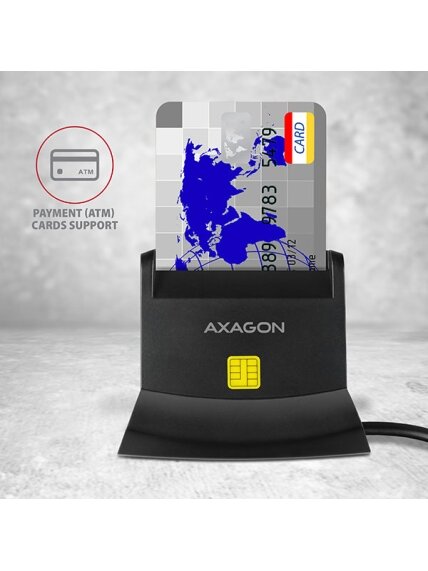 AXAGON Universal desktop USB contact Smart/ID and SD/microSD/SIM card reader | CRE-SM2 2 AXAGON Universal desktop USB contact Smart/ID and SD/microSD/SIM card reader | CRE-SM2 2