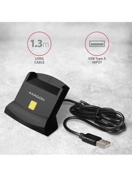AXAGON Universal desktop USB contact Smart/ID and SD/microSD/SIM card reader | CRE-SM2 5 AXAGON Universal desktop USB contact Smart/ID and SD/microSD/SIM card reader | CRE-SM2 5