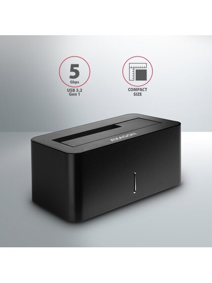 AXAGON | USB 3.0-1x SATA 6G HDD Dock Station, Black | ADSA-SN 1 AXAGON | USB 3.0-1x SATA 6G HDD Dock Station, Black | ADSA-SN 1