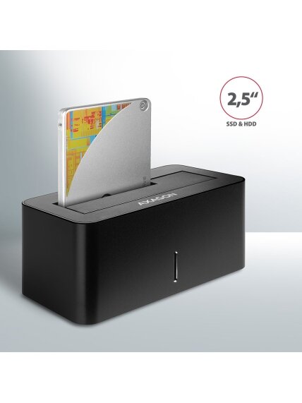 AXAGON | USB 3.0-1x SATA 6G HDD Dock Station, Black | ADSA-SN 2 AXAGON | USB 3.0-1x SATA 6G HDD Dock Station, Black | ADSA-SN 2
