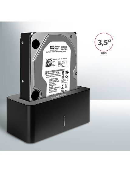 AXAGON | USB 3.0-1x SATA 6G HDD Dock Station, Black | ADSA-SN 3 AXAGON | USB 3.0-1x SATA 6G HDD Dock Station, Black | ADSA-SN 3