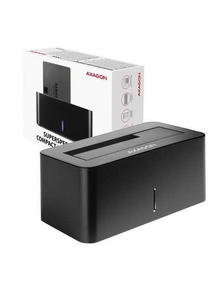 AXAGON | USB 3.0-1x SATA 6G HDD Dock Station, Black | ADSA-SN 8 AXAGON | USB 3.0-1x SATA 6G HDD Dock Station, Black | ADSA-SN 8