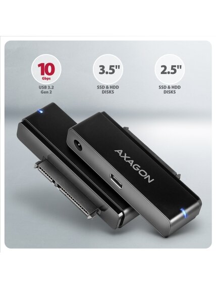 AXAGON USB-C 10Gbps FAST PORT X adapter for 2.5"/3.5" SSD/HDD | ADSA-FPX 3 AXAGON USB-C 10Gbps FAST PORT X adapter for 2.5"/3.5" SSD/HDD | ADSA-FPX 3