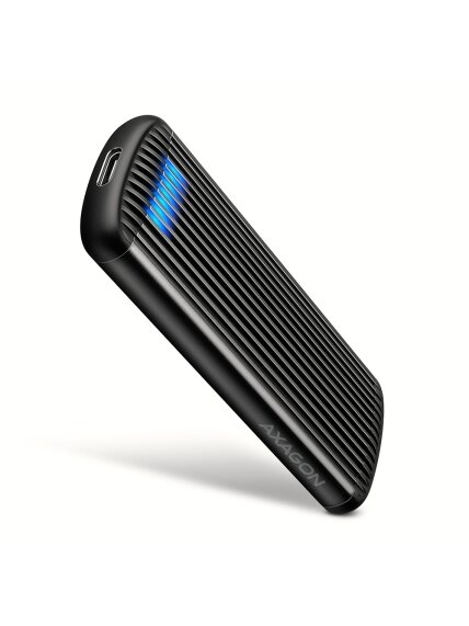 AXAGON USB-C 10Gbps M.2 NVMe SSD Enclosure, Screwless, RIBBED Aluminum | EEM2-SC AXAGON USB-C 10Gbps M.2 NVMe SSD Enclosure, Screwless, RIBBED Aluminum | EEM2-SC