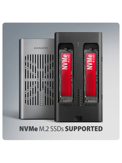 AXAGON USB-C 20Gbps Dual M.2 NVMe SSD CLONE MASTER Enclosure | EEM2-20GD 9 AXAGON USB-C 20Gbps Dual M.2 NVMe SSD CLONE MASTER Enclosure | EEM2-20GD 9