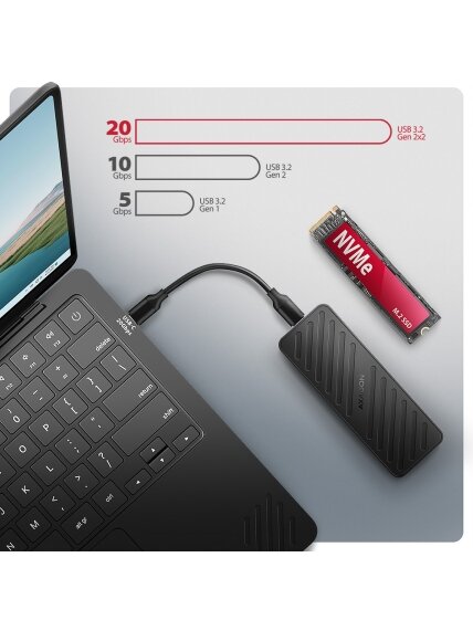 AXAGON USB-C 20Gbps - M.2 NVMe SSD ARMORED Box | EEM2-20G 6 AXAGON USB-C 20Gbps - M.2 NVMe SSD ARMORED Box | EEM2-20G 6